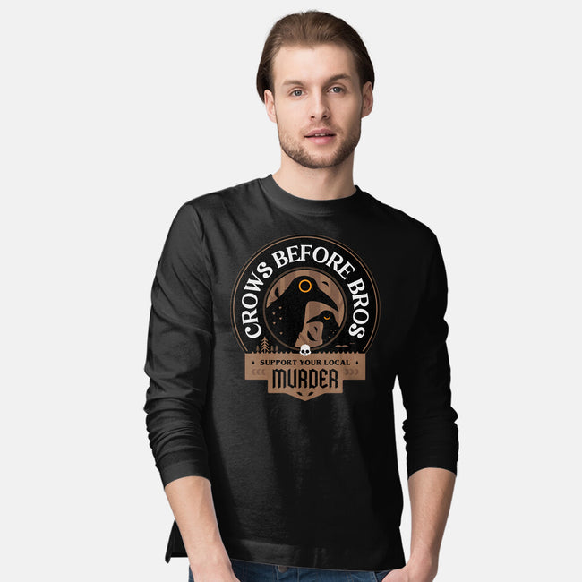 Support Your Local Crows-Mens-Long Sleeved-Tee-BadBox