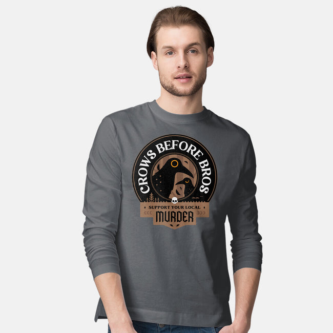 Support Your Local Crows-Mens-Long Sleeved-Tee-BadBox