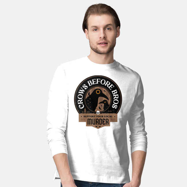 Support Your Local Crows-Mens-Long Sleeved-Tee-BadBox