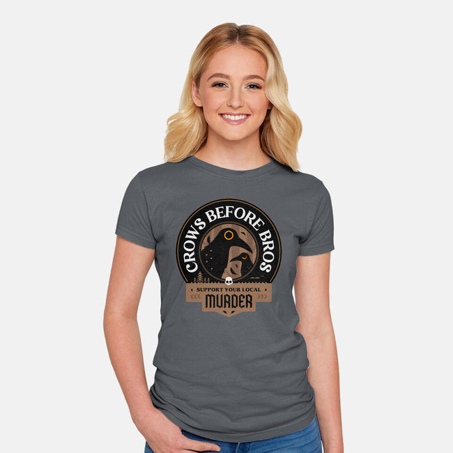 Support Your Local Crows-Womens-Fitted-Tee-BadBox