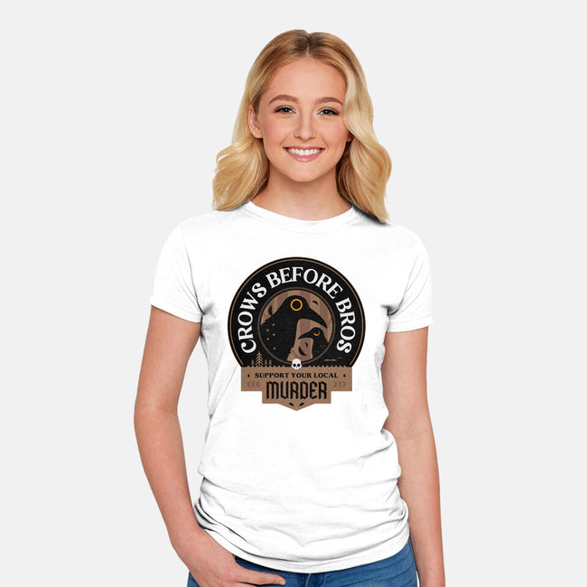 Support Your Local Crows-Womens-Fitted-Tee-BadBox