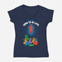 Born To Be Late-Womens-V-Neck-Tee-Tronyx79