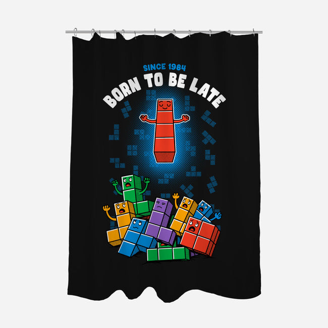Born To Be Late-None-Polyester-Shower Curtain-Tronyx79