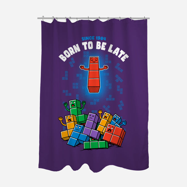 Born To Be Late-None-Polyester-Shower Curtain-Tronyx79