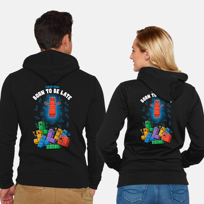 Born To Be Late-Unisex-Zip-Up-Sweatshirt-Tronyx79
