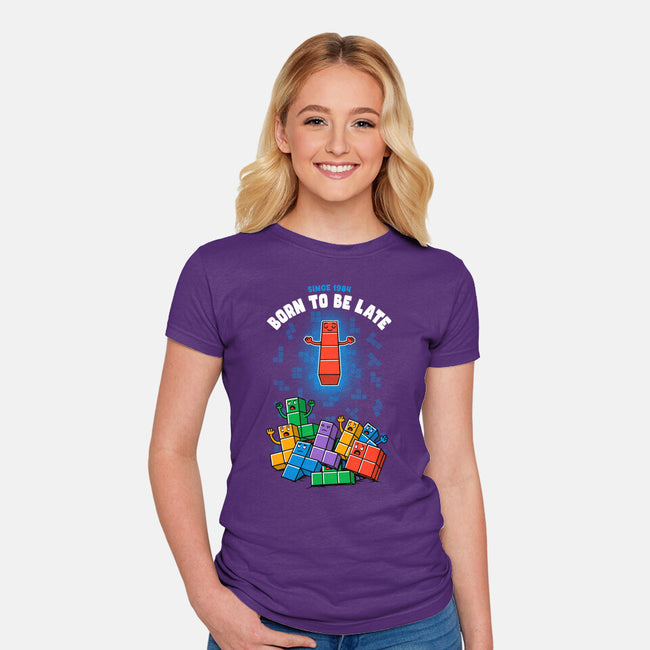 Born To Be Late-Womens-Fitted-Tee-Tronyx79