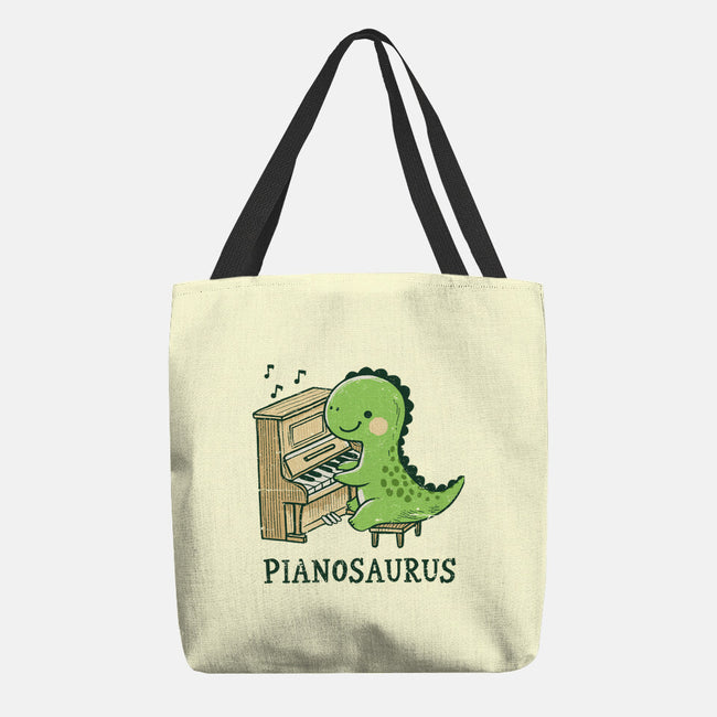 Pianosaurus-None-Basic Tote-Bag-BridgeWalker