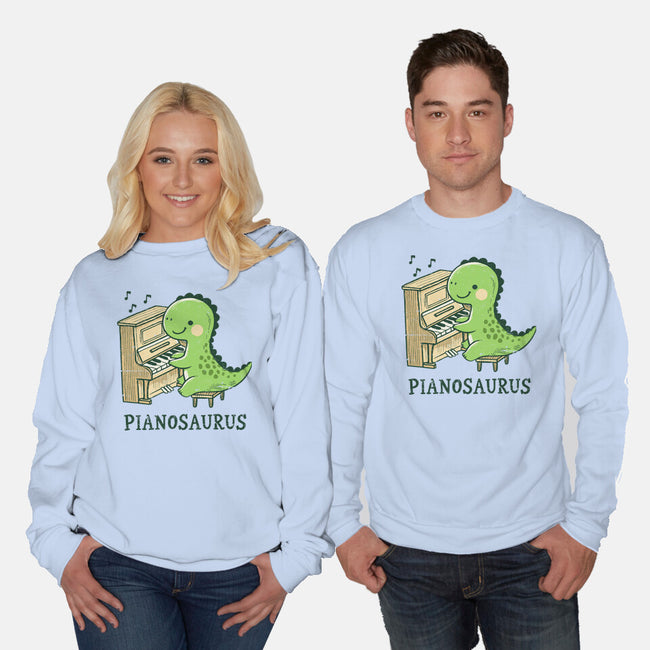 Pianosaurus-Unisex-Crew Neck-Sweatshirt-BridgeWalker