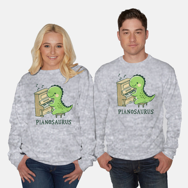 Pianosaurus-Unisex-Crew Neck-Sweatshirt-BridgeWalker