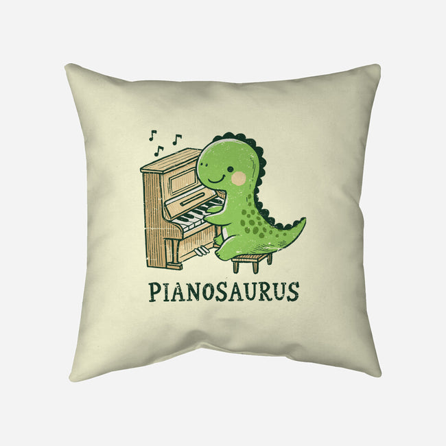 Pianosaurus-None-Removable Cover w Insert-Throw Pillow-BridgeWalker