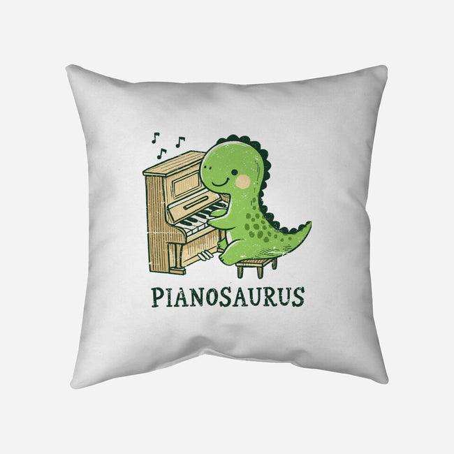 Pianosaurus-None-Removable Cover w Insert-Throw Pillow-BridgeWalker