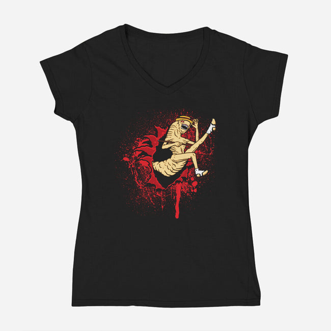 Hello My Baby-Womens-V-Neck-Tee-dalethesk8er