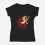 Hello My Baby-Womens-V-Neck-Tee-dalethesk8er