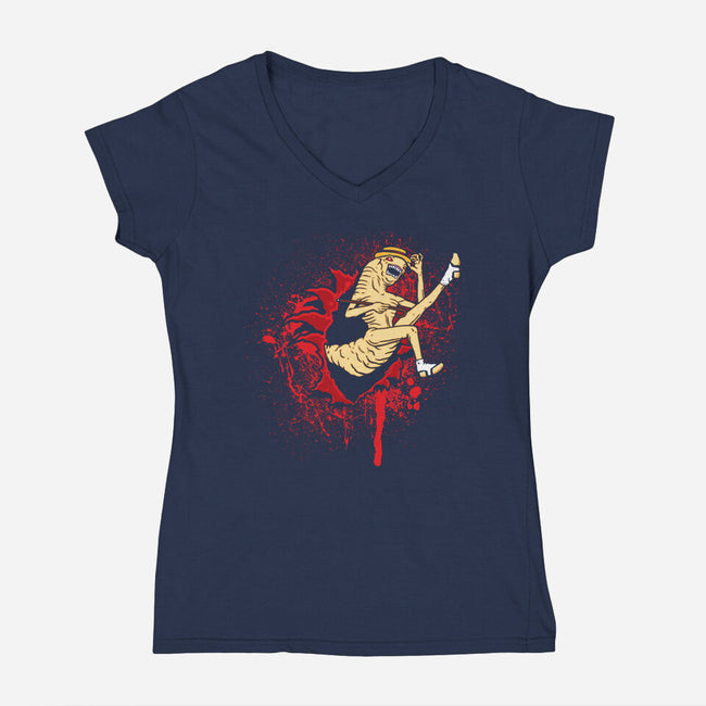 Hello My Baby-Womens-V-Neck-Tee-dalethesk8er