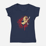 Hello My Baby-Womens-V-Neck-Tee-dalethesk8er