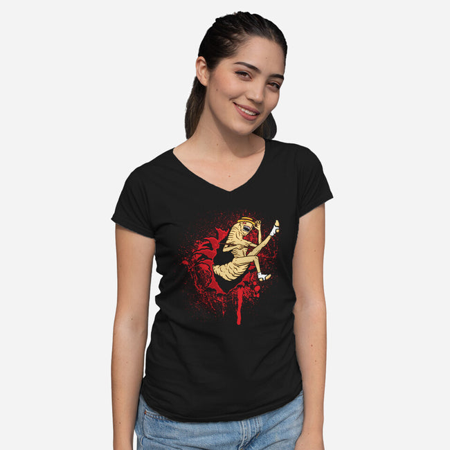 Hello My Baby-Womens-V-Neck-Tee-dalethesk8er