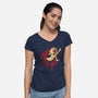 Hello My Baby-Womens-V-Neck-Tee-dalethesk8er