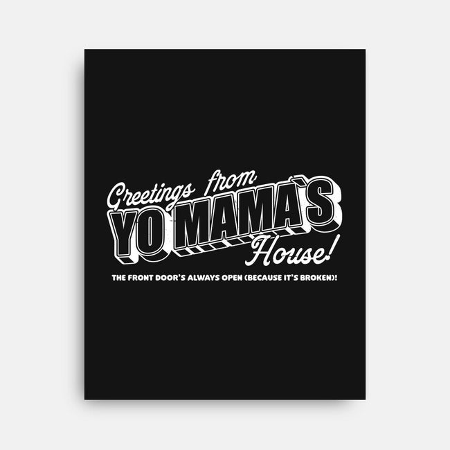 Greetings Mama House-None-Stretched-Canvas-Studio Mootant