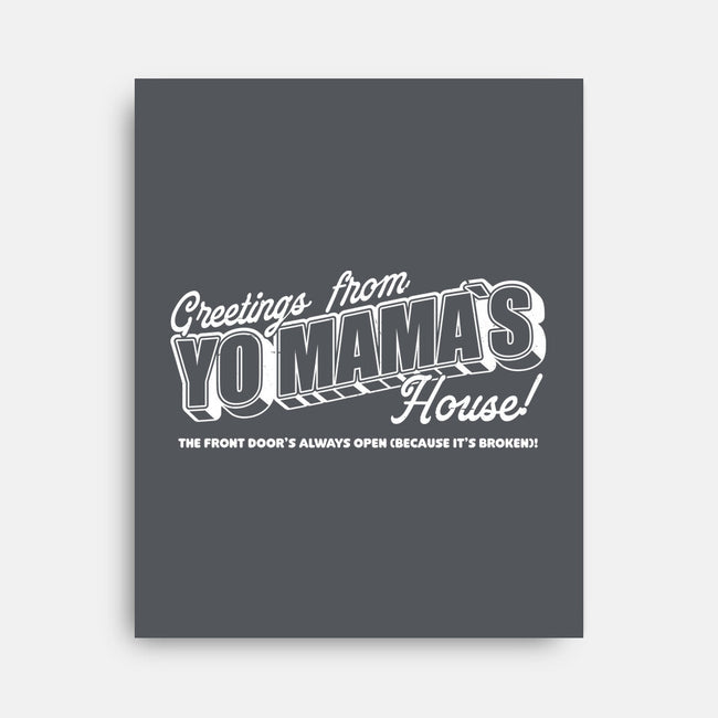 Greetings Mama House-None-Stretched-Canvas-Studio Mootant