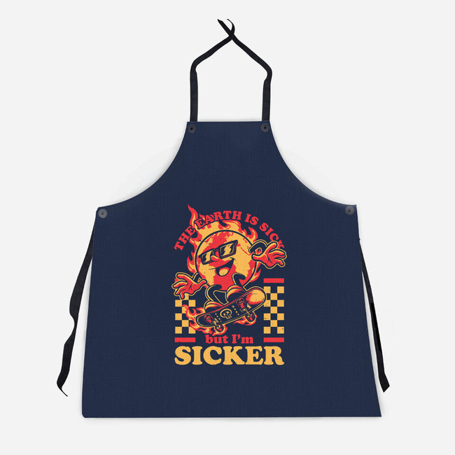 Earth Skate Fire-Unisex-Kitchen-Apron-Studio Mootant