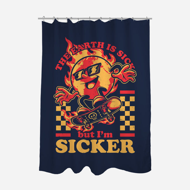 Earth Skate Fire-None-Polyester-Shower Curtain-Studio Mootant