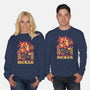 Earth Skate Fire-Unisex-Crew Neck-Sweatshirt-Studio Mootant