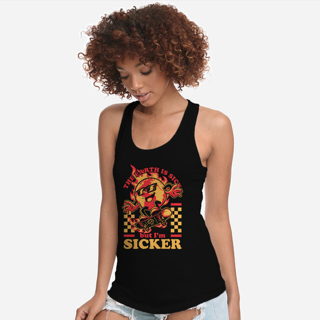 Earth Skate Fire-Womens-Racerback-Tank-Studio Mootant