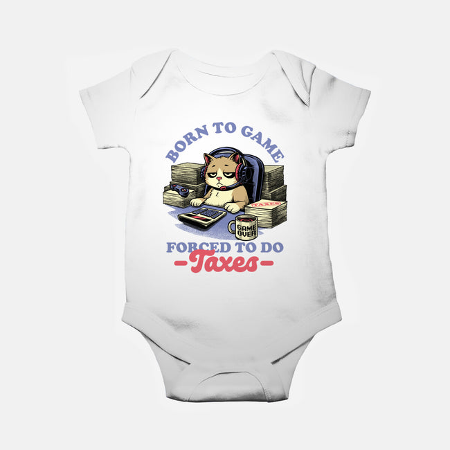 Cat Gamer Taxes-Baby-Basic-Onesie-Studio Mootant
