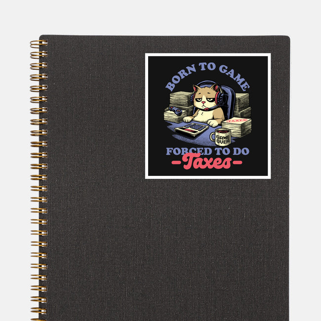 Cat Gamer Taxes-None-Glossy-Sticker-Studio Mootant