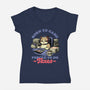 Cat Gamer Taxes-Womens-V-Neck-Tee-Studio Mootant