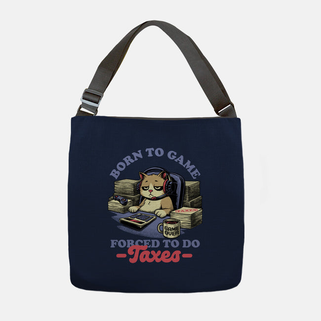 Cat Gamer Taxes-None-Adjustable Tote-Bag-Studio Mootant