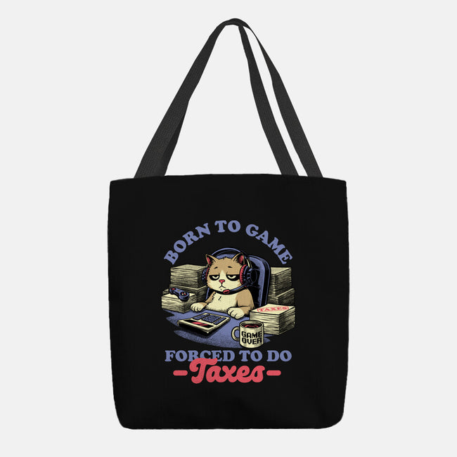 Cat Gamer Taxes-None-Basic Tote-Bag-Studio Mootant