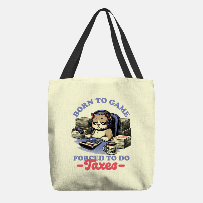 Cat Gamer Taxes-None-Basic Tote-Bag-Studio Mootant