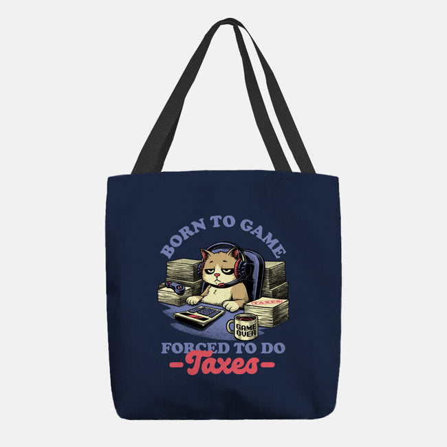Cat Gamer Taxes-None-Basic Tote-Bag-Studio Mootant