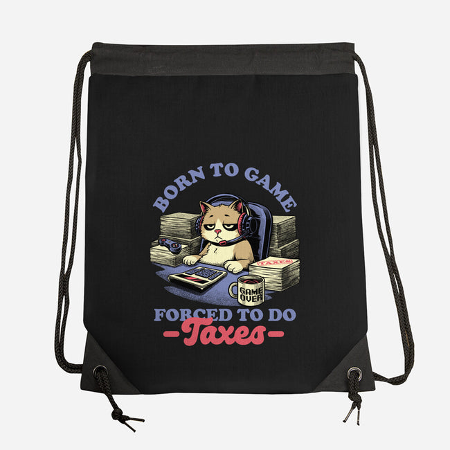 Cat Gamer Taxes-None-Drawstring-Bag-Studio Mootant