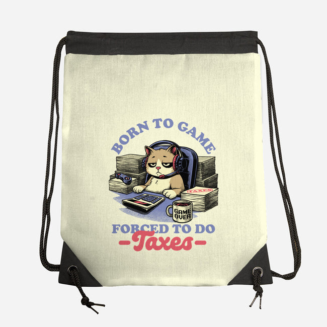 Cat Gamer Taxes-None-Drawstring-Bag-Studio Mootant