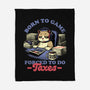 Cat Gamer Taxes-None-Fleece-Blanket-Studio Mootant