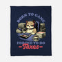 Cat Gamer Taxes-None-Fleece-Blanket-Studio Mootant