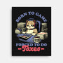 Cat Gamer Taxes-None-Stretched-Canvas-Studio Mootant