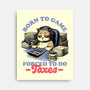 Cat Gamer Taxes-None-Stretched-Canvas-Studio Mootant