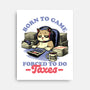 Cat Gamer Taxes-None-Stretched-Canvas-Studio Mootant