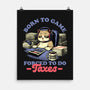 Cat Gamer Taxes-None-Matte-Poster-Studio Mootant
