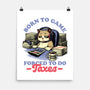 Cat Gamer Taxes-None-Matte-Poster-Studio Mootant