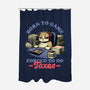 Cat Gamer Taxes-None-Polyester-Shower Curtain-Studio Mootant