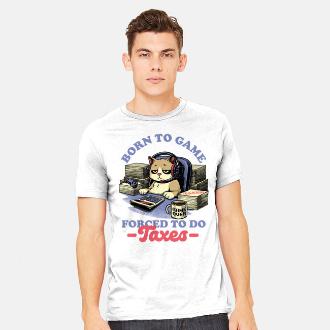 Cat Gamer Taxes-Mens-Heavyweight-Tee-Studio Mootant