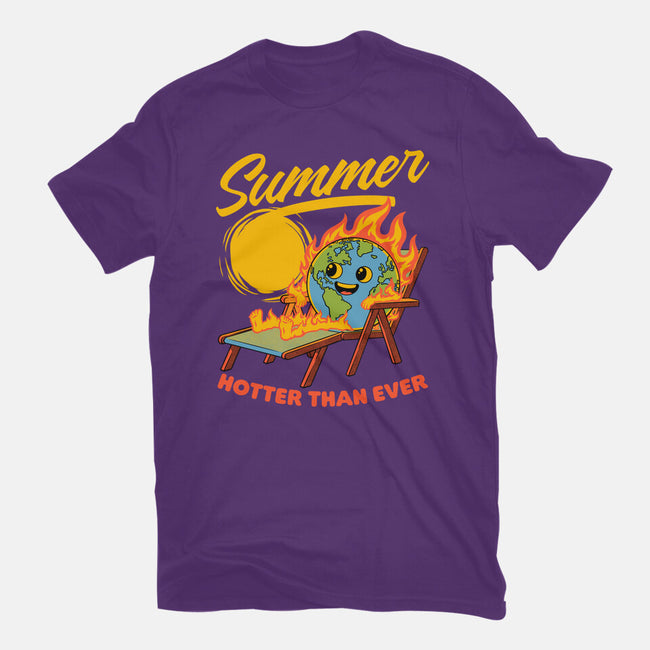 Summer Burn Earth-Womens-Fitted-Tee-Studio Mootant