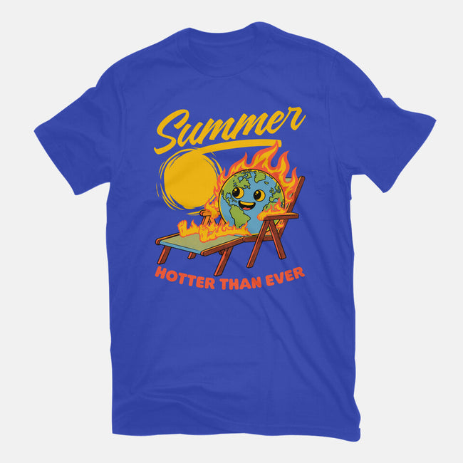 Summer Burn Earth-Womens-Fitted-Tee-Studio Mootant