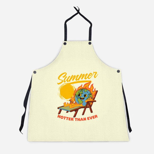 Summer Burn Earth-Unisex-Kitchen-Apron-Studio Mootant