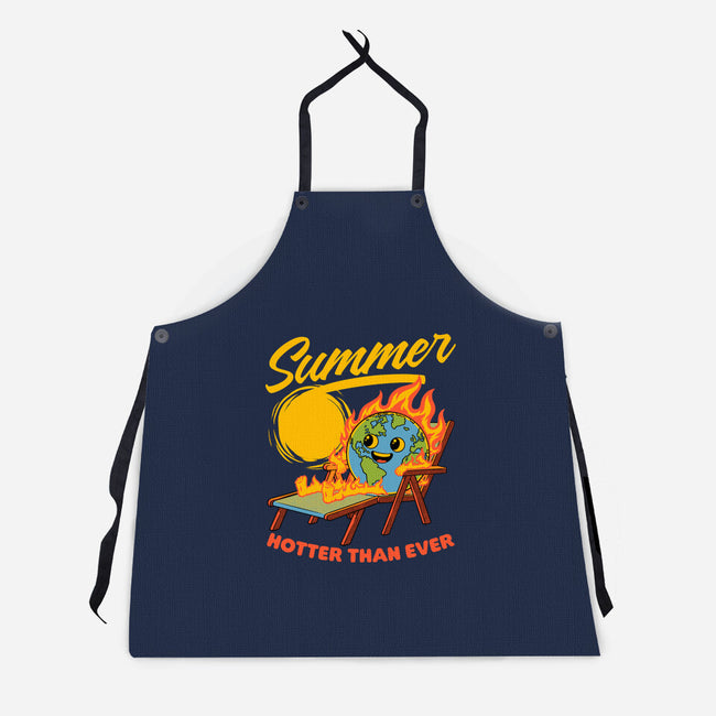 Summer Burn Earth-Unisex-Kitchen-Apron-Studio Mootant
