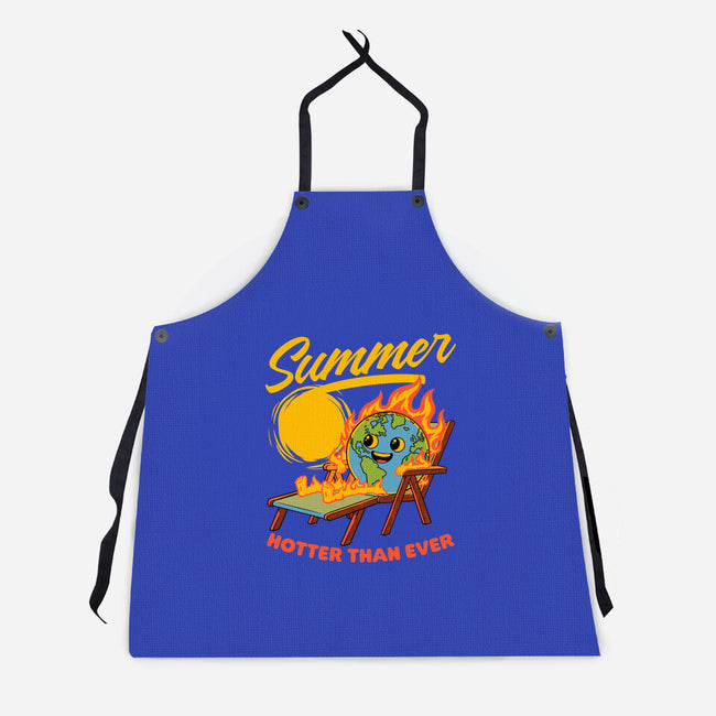 Summer Burn Earth-Unisex-Kitchen-Apron-Studio Mootant